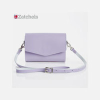 Zatchels 单肩斜挎包 粉紫色