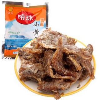 明珠 休闲零食 即食小鱼干香酥小黄鱼 原味 125g