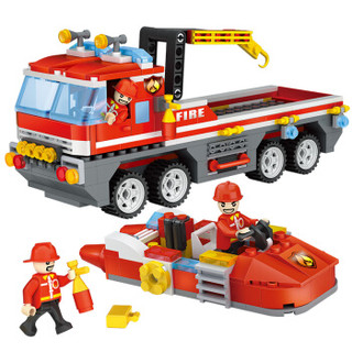 积高（COGO）新城市系列积木之消防海上救援车 354片 4136 *3件