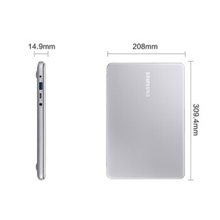 SAMSUNG 三星 NP930XBE-K03CN 13.3英寸 超轻薄笔记本电脑 (银色、i5-8265U、512GB SSD、8GB、英特尔核芯显卡)