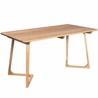 百伽 现代简约实木桌子餐厅家具水曲柳小户型餐桌家用长方形吃饭餐桌