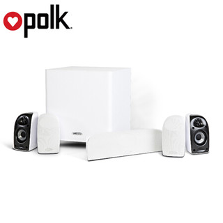 普乐之声（polk）TL1700 音响 音箱 家庭影院 5.1卫星箱系统 低音炮音响 一套 白色