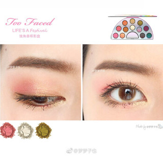 Too Faced 2018春季独角兽系列彩虹眼影盘12色调色盘 (12*0.8g+3g)