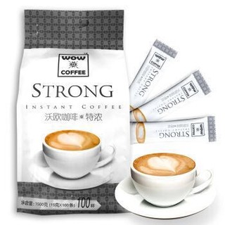 沃欧咖啡（wow coffee）特浓即溶咖啡1500g（15g×100条） 速溶系列 袋装限plus用户 *2件