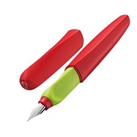 Pelikan 百利金 Twist P457 学生扭转钢笔扭扭笔 红 EF  （标配吸墨器）