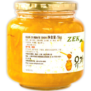 ZEK 蜂蜜柚子茶1kg韩式冲饮水果茶花果茶酱营养代餐果酱