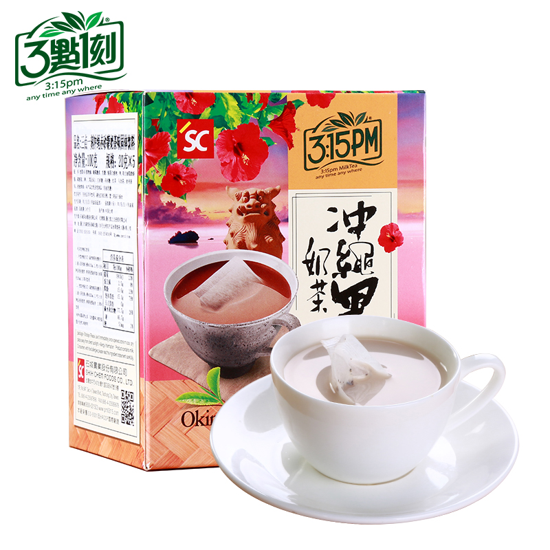 3點1刻 黑糖奶茶100克 冲绳黑糖奶茶 (100g、冲绳黑糖口味、盒装、5包)