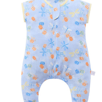 misslele 米乐鱼 婴儿短袖分腿纱布睡袋