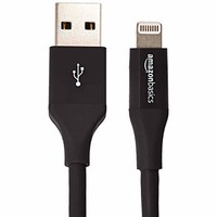 AmazonBasics 亚马逊倍思 苹果MFi认证 USB 2.0 A to Lightning接口高级数据线 适用于iPhone iPad iPod 黑色 *2件