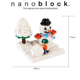 nanoblock 小颗粒积木 场景搭建系列 雪中嬉戏