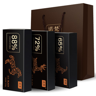 诺梵  65%/88%/100% 黑巧克力排块 5种搭配共5盒