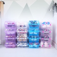 家佳乐 透明鞋盒  紫色10个装