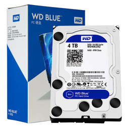 WD 西部数据 蓝盘 台式机硬盘 4TB（WD40EZRZ）