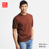 男装 可机洗圆领针织衫(短袖) 413063 优衣库UNIQLO