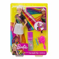 Barbie 芭比 女孩芭比娃娃玩具 时尚彩虹公主套装 FXN96