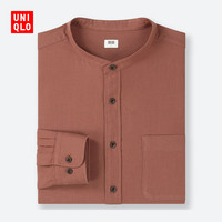 UNIQLO 优衣库柔软斜纹立领衬衫