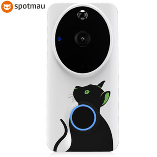 斑点猫 spotmau智能门铃智能摄像头可视门铃电子猫眼二合一R1 贵族猫