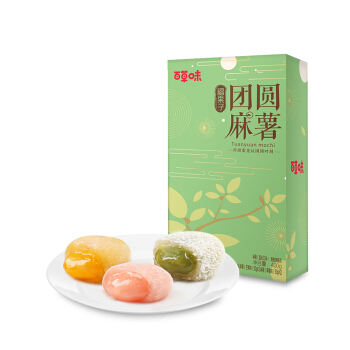 Be&Cheery 百草味 团圆麻薯 (400g、原味、盒装、4小包)