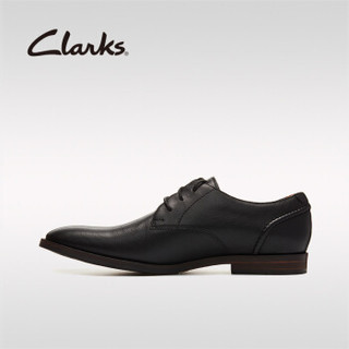 Clarks Glide Lace系列 男士舒适轻便商务正装鞋 261354317 (黑色、41)