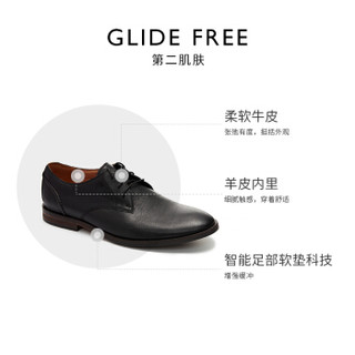 Clarks Glide Lace系列 男士舒适轻便商务正装鞋 261354317 (黑色、41)