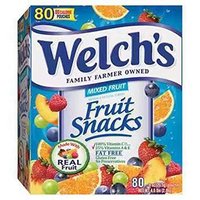 Welch's 威尔士 水果软糖 2kg(0.9oz *80袋装)(美国进口) (跨境自营，包邮包税)