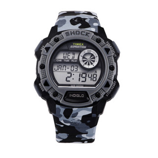 天美时（TIMEX）手表 Expedition系列电子灰色针扣树脂带男表液晶表盘TW4B00600