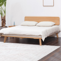 VISAWOOD 维莎原木 w0130 北欧全实木床1.5m现代简约1.8米经济型小户型日式双人床主卧