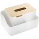 移动专享：家佳乐 多功能桌面收纳盒 木质纸巾盒 15*20*9.5cm