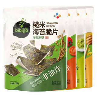 必品阁（bibigo）海苔脆组合装（原味+蜂蜜+番茄+芥末） *32件 +凑单品