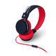 MQbix MQHT570 头戴式音乐重低音耳机可翻转伸缩笔记本耳机多色 红黑
