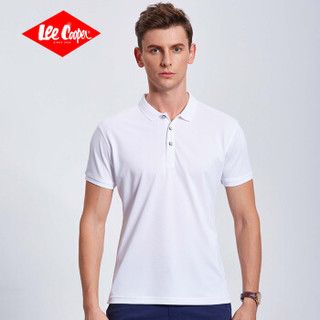 Lee Cooper      短袖POLO衫2019青少年休闲翻领新款商务休闲百搭款 LZ-8016 白色 XL