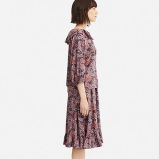 UNIQLO 优衣库 设计师合作款 419510 女装荷叶边领上衣(七分袖)