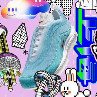 NIKE 耐克 Air Max 97  SH kaleidoscope上海限定万花筒休闲跑鞋男 (40.5)