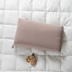 雅鹿 枕头 柔软舒适定型枕可机洗羽丝绒枕头芯 成人单人舒适枕芯 香槟色 48*74cm（一只装）