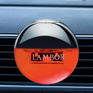 兰博（LAMBOR）汽车香水 车载香水汽车出风口 圆形 幸运香型 红色