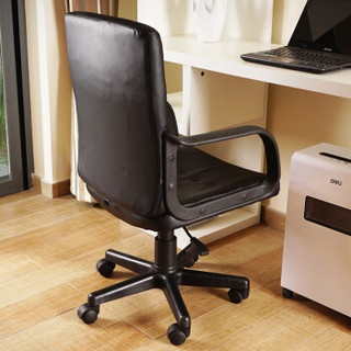 生活诚品 电脑椅 椅子 办公椅 家用转椅 皮椅 黑色DNY6258
