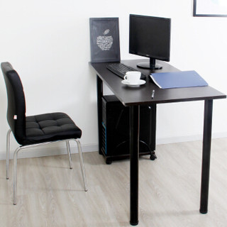 尼德 简易书桌 电脑桌台式家用 简约现代办公桌子 学生宿舍写字台学习桌1.2米 AC2CB-E1（120*60）黑橡面黑腿