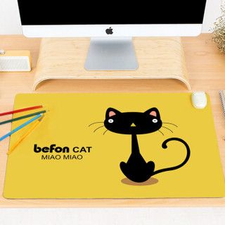 befon 倍方 桌面加热垫 办公桌垫游戏鼠标垫 防水皮革可加热 小猫款