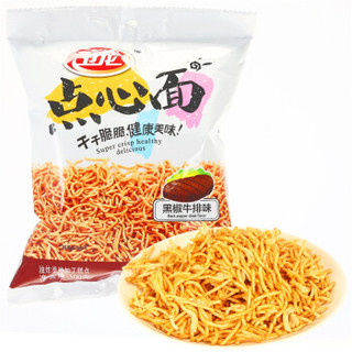 卫龙 休闲零食 方便食品干脆面 点心面黑椒牛排味100g/袋