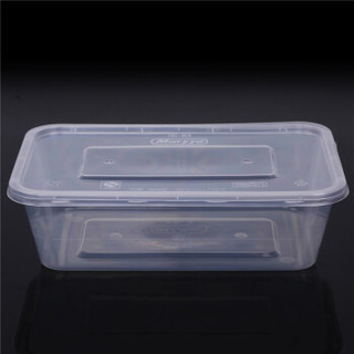 Maryya 美丽雅 一次性碗外卖打包盒塑料饭盒快餐盒泡面汤碗带盖方形食品级餐具 方形750ml