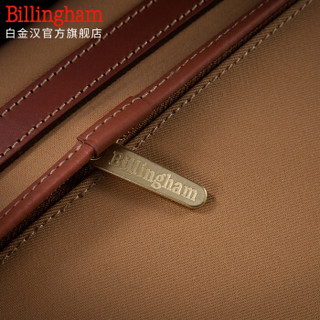 白金汉（Billingham）S4系列 男女通用单肩摄影包  一机三镜（卡其色/褐色皮边 帆布款）