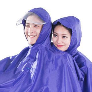 正招（kendo）户外骑行电动电瓶摩托车雨衣男女式双人雨披加大加厚 P3-N紫色 5XL