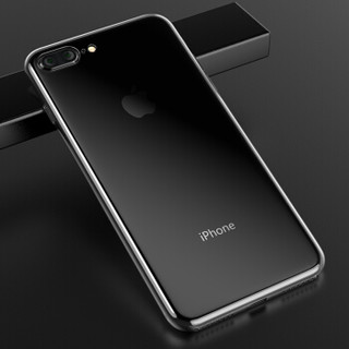 Biaze 毕亚兹 适用苹果7Plus/8Plus手机壳iPhone7Plus/8Plus保护套 防摔透明TPU软边软壳个性男女款JK251-透明白