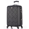 BOYI 博艺 拉杆箱男女万向轮旅行箱26英寸行李箱 ABS钻石纹系列 BY62003 黑色