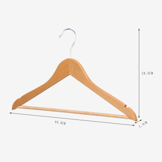 铸家（HOMEPURE）高级木质衬衫衣架3只装AB-0007 实木西装挂衣架