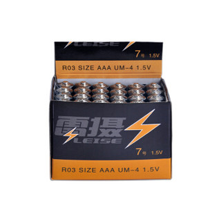 雷摄 LEISE LST7AAA-24碳性7号电池无汞环保型24粒/盒装 适用于：闹钟、玩具、遥控器、收音机