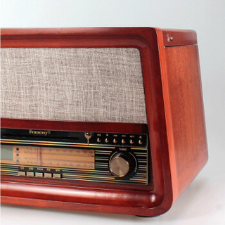 F1877-9X 留声机黑胶唱片机复古老式电唱机 英国棕
