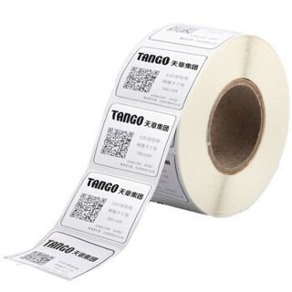 天章(TANGO)铜板标签打印纸60mm*40mm卷式不干胶条码打印纸 吊牌价格标签纸 1000张*6卷