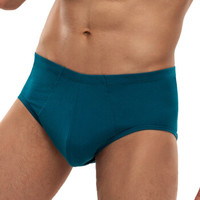 UM25 U棉系列男士中腰三角内裤棉质轻薄松紧带包腰边 孔雀蓝 170 UM22AB1 (蓝色、170、三角裤、棉质)