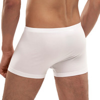 UM25 U棉系列男士中腰平角内裤棉质一片式剪裁无侧缝 云钛白 170 UM23AB1 (白色、170、平角裤、棉质面料)